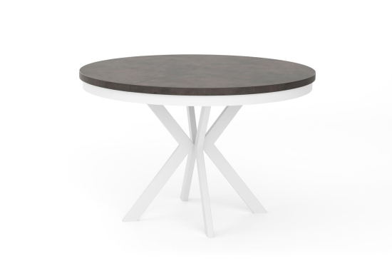 Rozkładany stół EDDER Z OBRĘCZĄ Ø 120-196